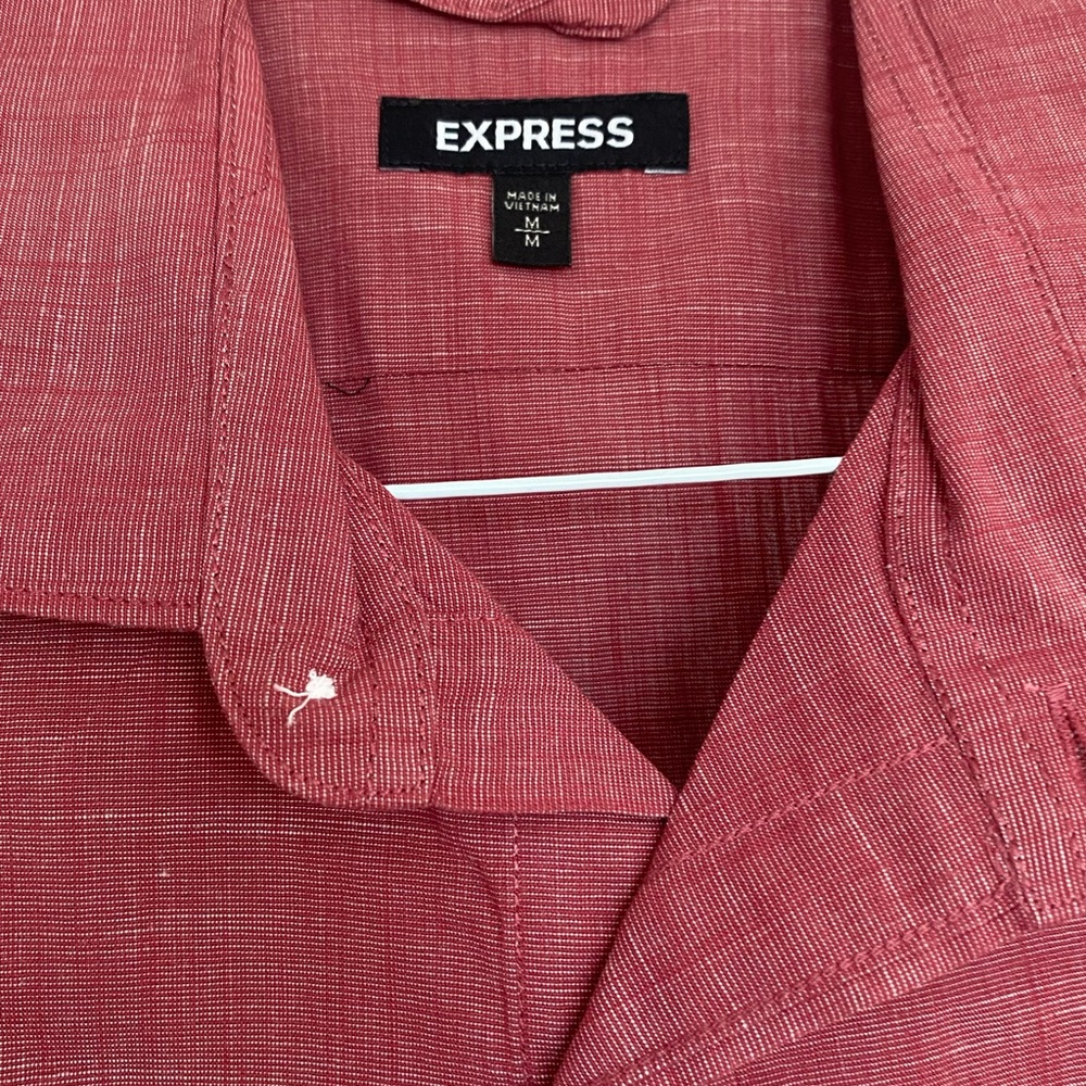 Express Maroon Textured Shirt